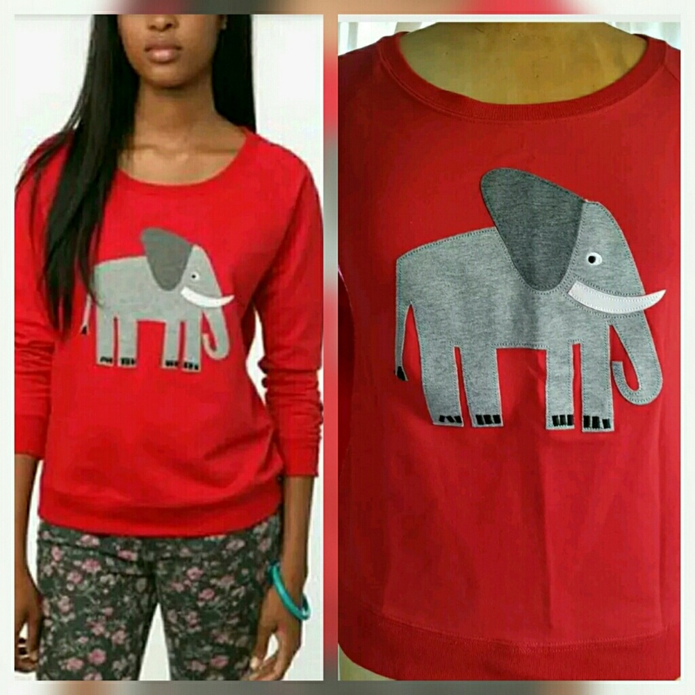 🆕️ Peter Jensen PJ for UO elephant applique sweatshirt top jumper